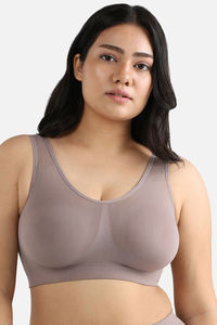 Wacoal  Non-Wired Full Coverage Bralette Bra - Light Brown — thumbnail 2